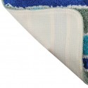 MSV Alfombra Baño Microfibra QUITO 50x80cm Azul y Verde MSV