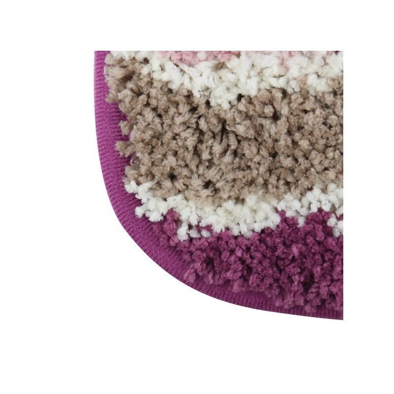 MSV Tappetino da bagno microfibra QUITO 50x80 cm rosa e viola MSV