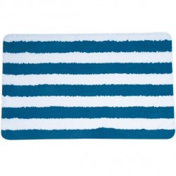MSV Bathroom mat SEAUVILLE Microfiber 50x80cm Blue & White