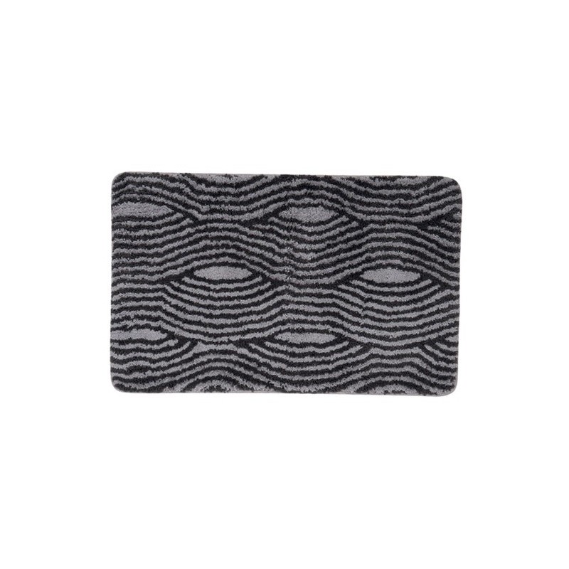 MSV Badematte Mikrofaser 50x80cm Wave Grey MSV