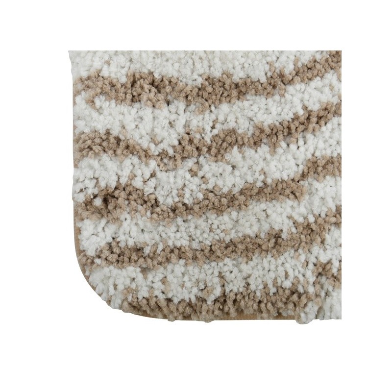 MSV Badematte Mikrofaser 50x80cm Wave Taupe MSV