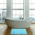 MSV Alfombra de Baño Microfibra CHENILLE 40x60cm Azul Cielo MSV