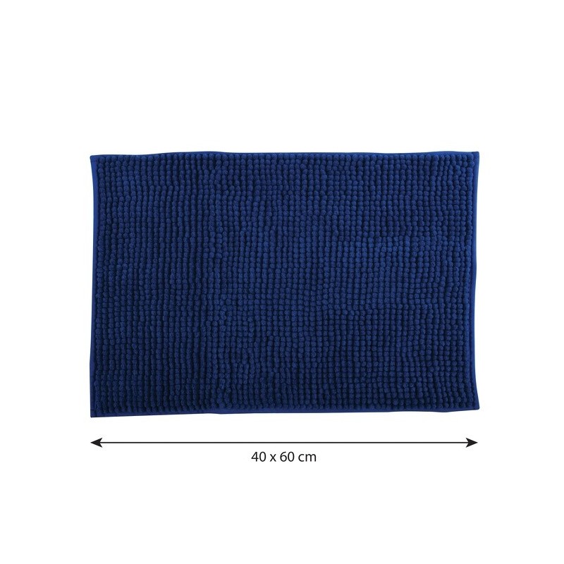 MSV Bathroom mat CHENILLE Microfiber 40x60cm Dark Blue MSV