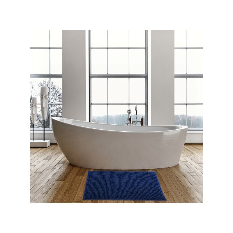 Tapis de bain Microfibre CHENILLE 40x60cm Bleu Foncé MSV MSV