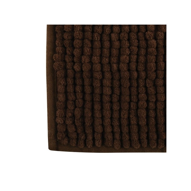 Tapis de bain Microfibre CHENILLE 40x60cm Marron Chocolat MSV MSV