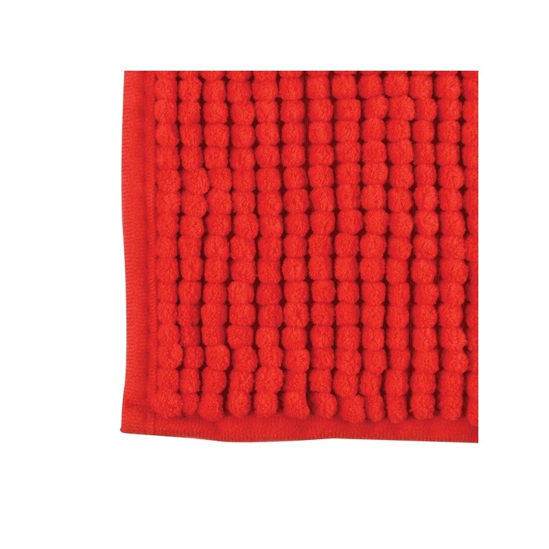 Tapis de bain Microfibre CHENILLE 40x60cm Rouge MSV MSV