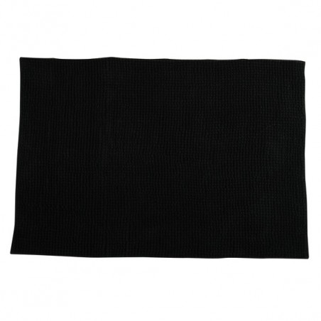 MSV Alfombra de Baño Microfibra CHENILLE 60x90cm Negro MSV
