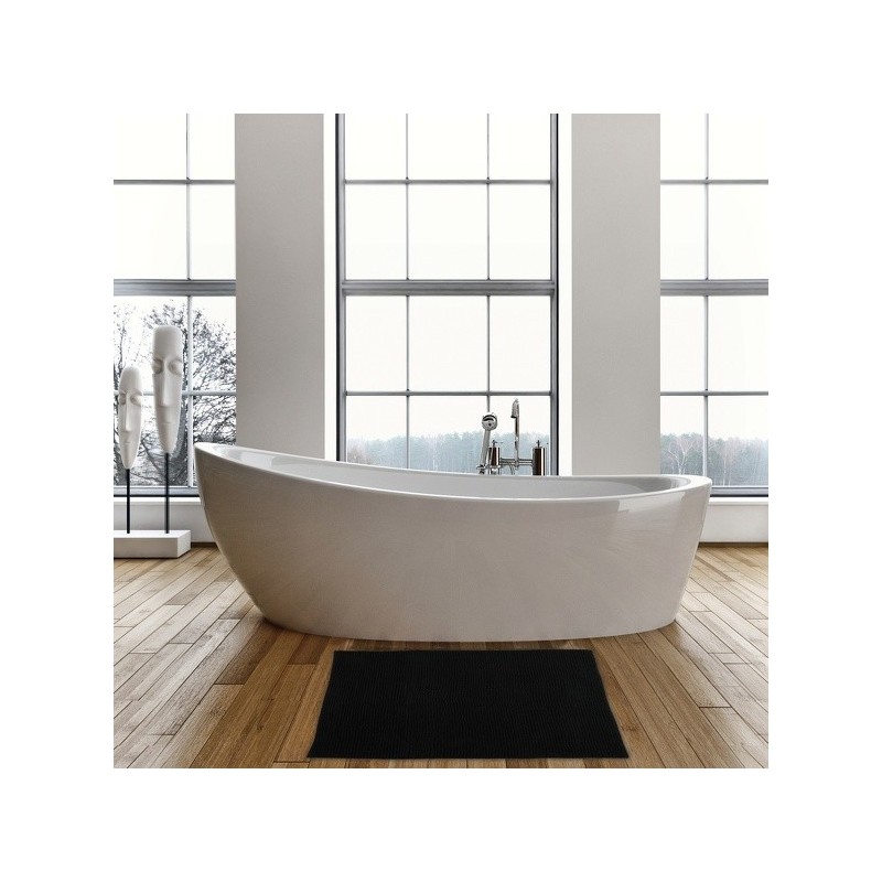 Tapis de bain Microfibre CHENILLE 60x90cm Noir MSV MSV