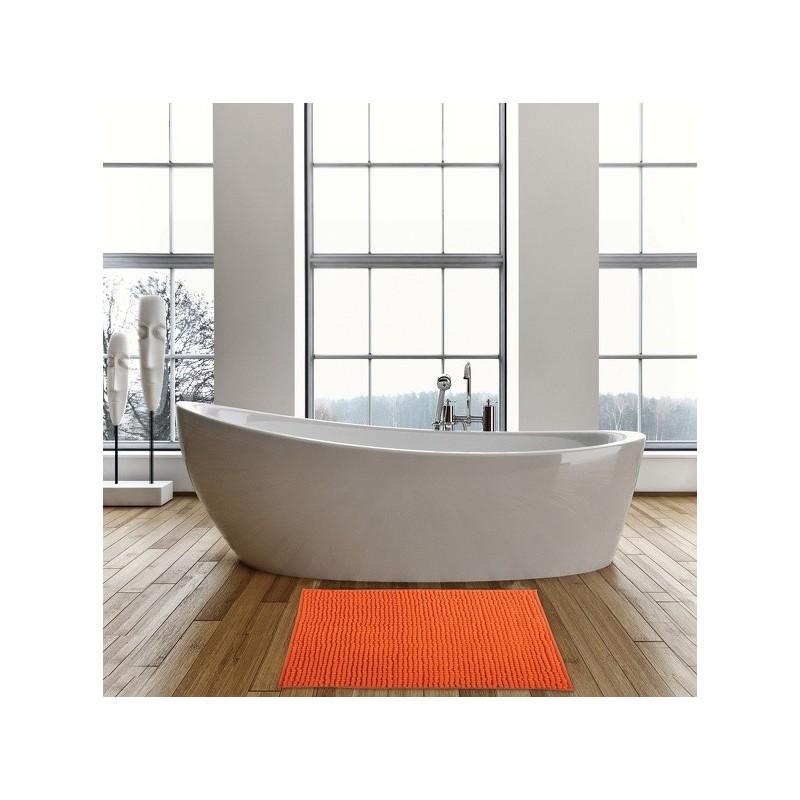 Tapis de bain Microfibre CHENILLE 60x90cm Orange MSV MSV