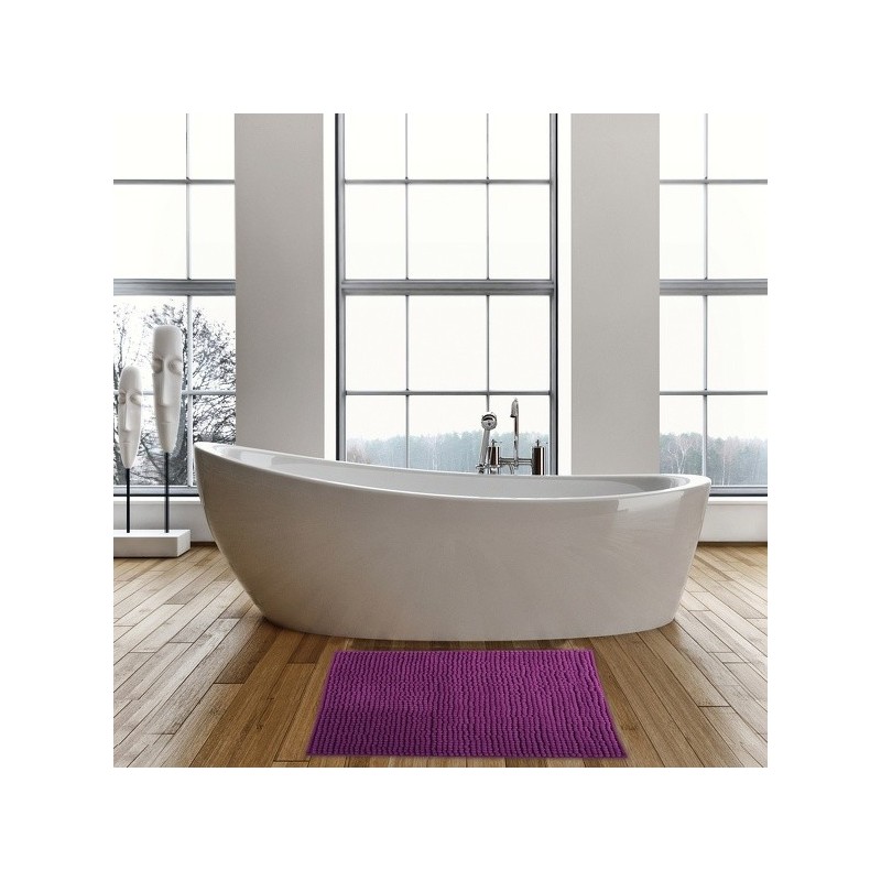 Tapis de bain Microfibre CHENILLE 60x90cm Violet MSV MSV