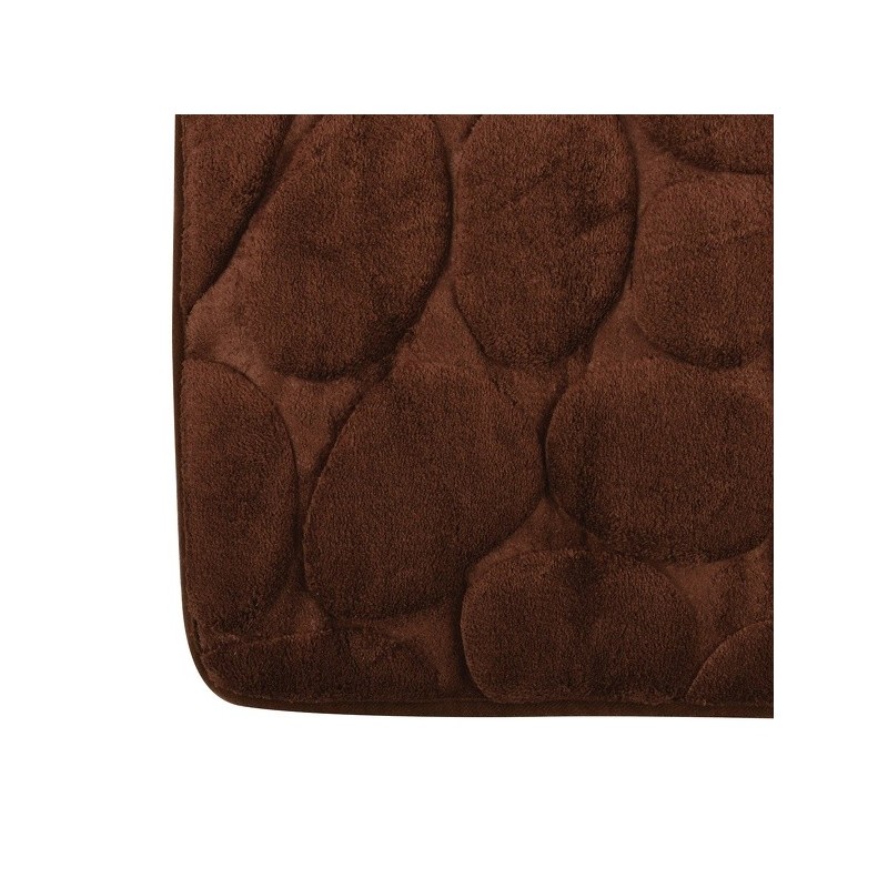 Tapis de bain Microfibre PEBBLE 50x80cm Marron Chocolat MSV MSV