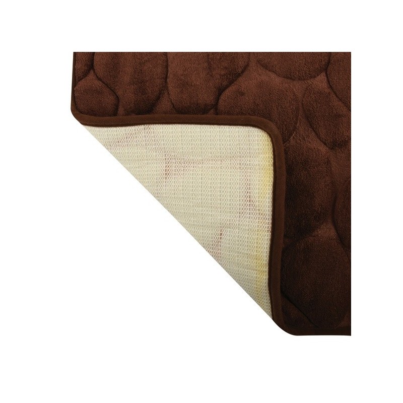 MSV Bathroom mat PEBBLE Microfiber 50x80cm Chocolate Brown MSV