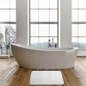 Tapis de bain Microfibre PEBBLE 40x60cm Blanc MSV MSV