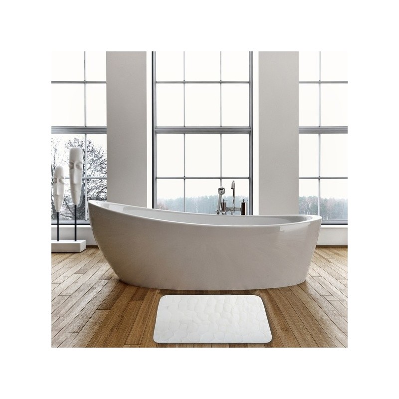 MSV Bathroom mat PEBBLE Microfiber 40x60cm White MSV