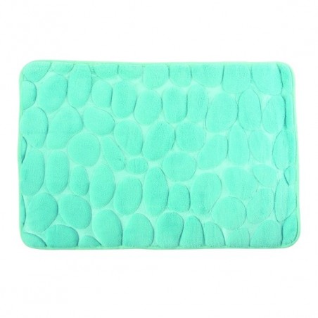 Tapis de bain Microfibre PEBBLE 40x60cm Bleu Turquoise MSV MSV