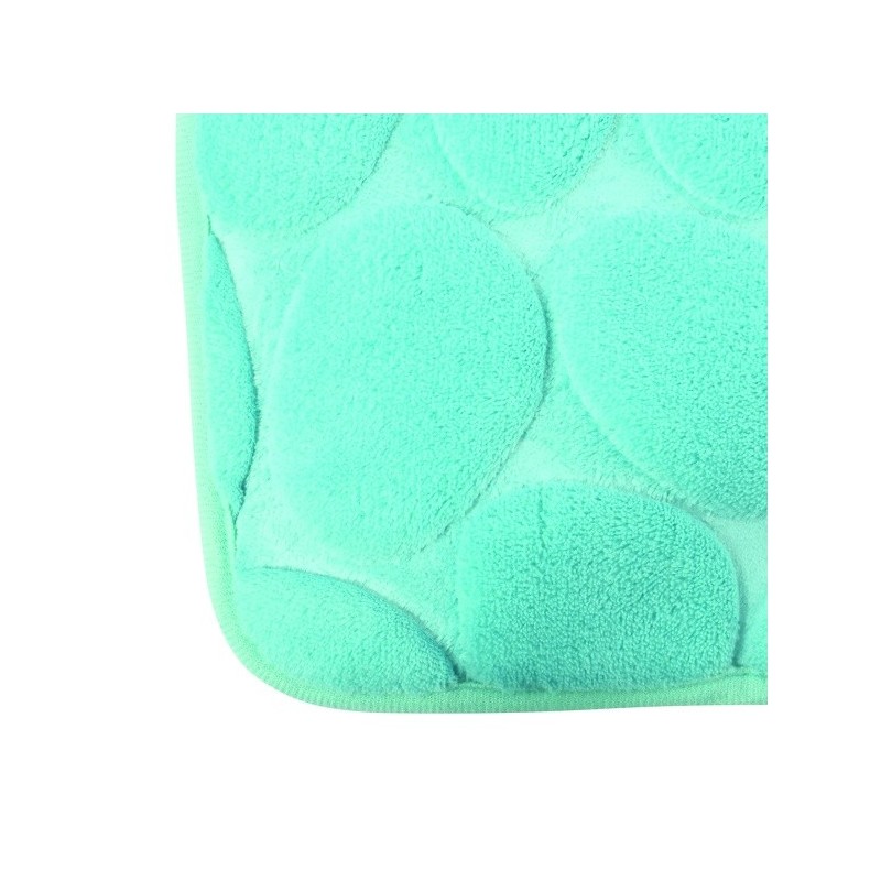 Tapis de bain Microfibre PEBBLE 40x60cm Bleu Turquoise MSV MSV