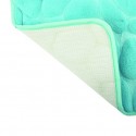 Tapis de bain Microfibre PEBBLE 40x60cm Bleu Turquoise MSV MSV