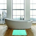MSV Alfombra de Baño Microfibra PEBBLE 40x60cm Azul Turquesa MSV