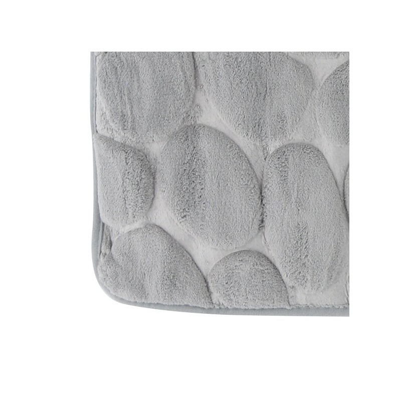 MSV Alfombra de Baño Microfibra PEBBLE 40x60cm Gris MSV