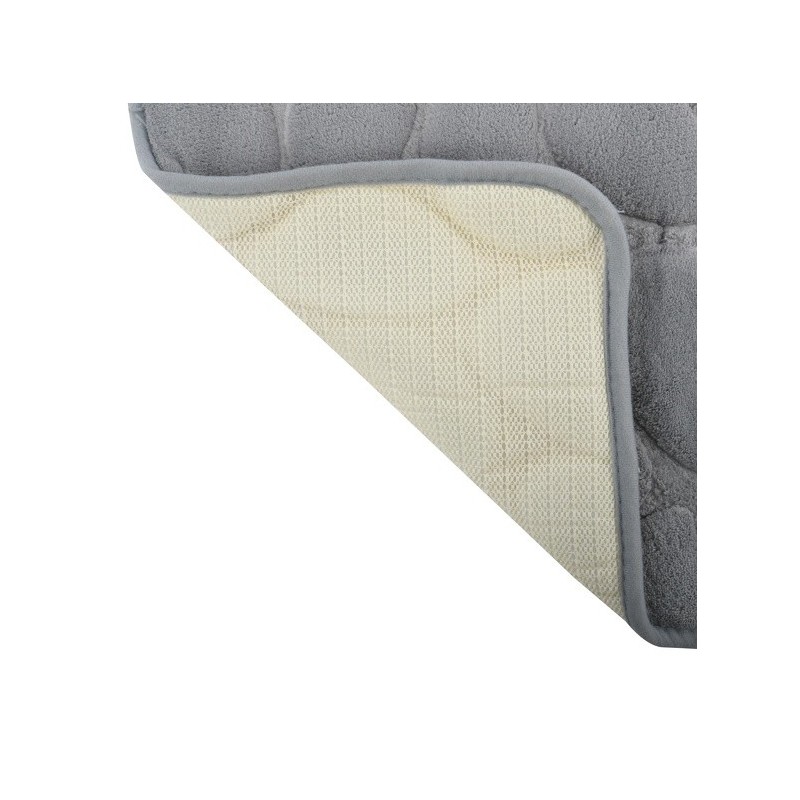 Tapis de bain Microfibre PEBBLE 40x60cm Gris MSV MSV