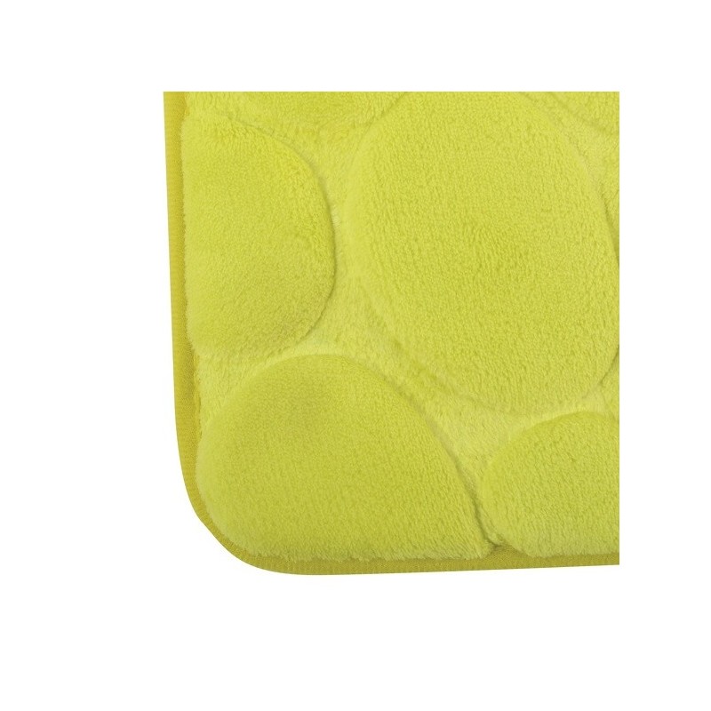 Tapis de bain Microfibre PEBBLE 50x80cm Vert Anis MSV MSV