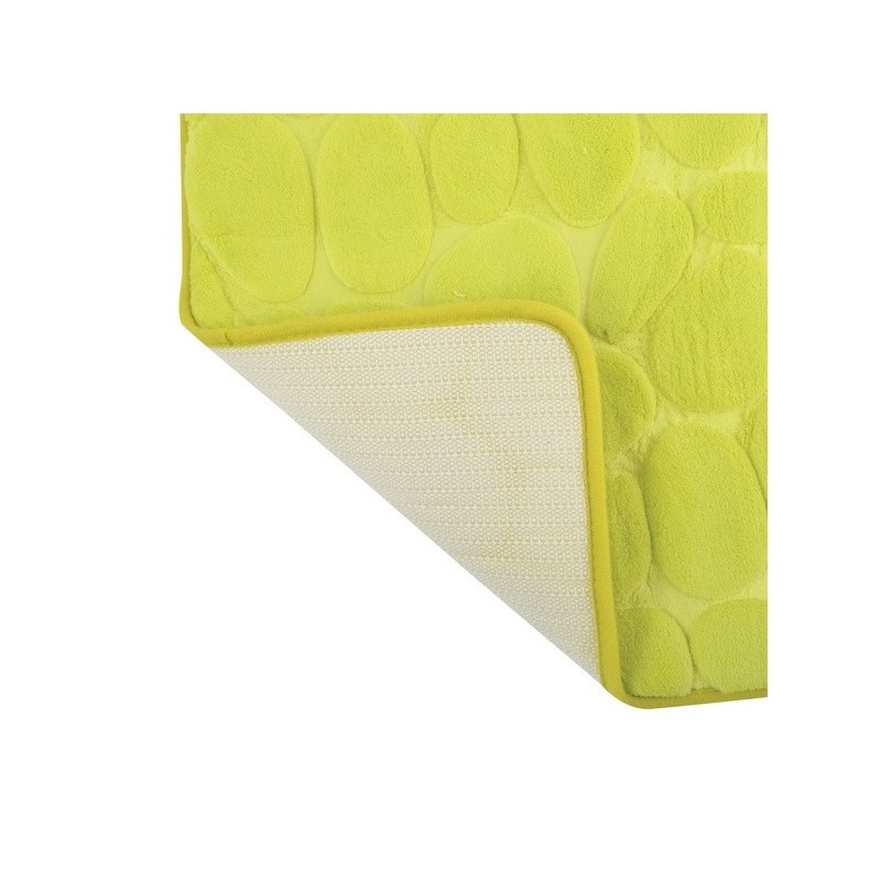 Tapis de bain Microfibre PEBBLE 50x80cm Vert Anis MSV MSV