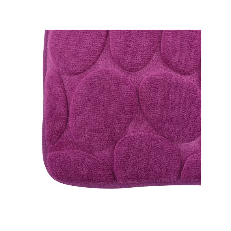 MSV Alfombra de baño Microfibra PEBBLE 50x80cm Morado MSV
