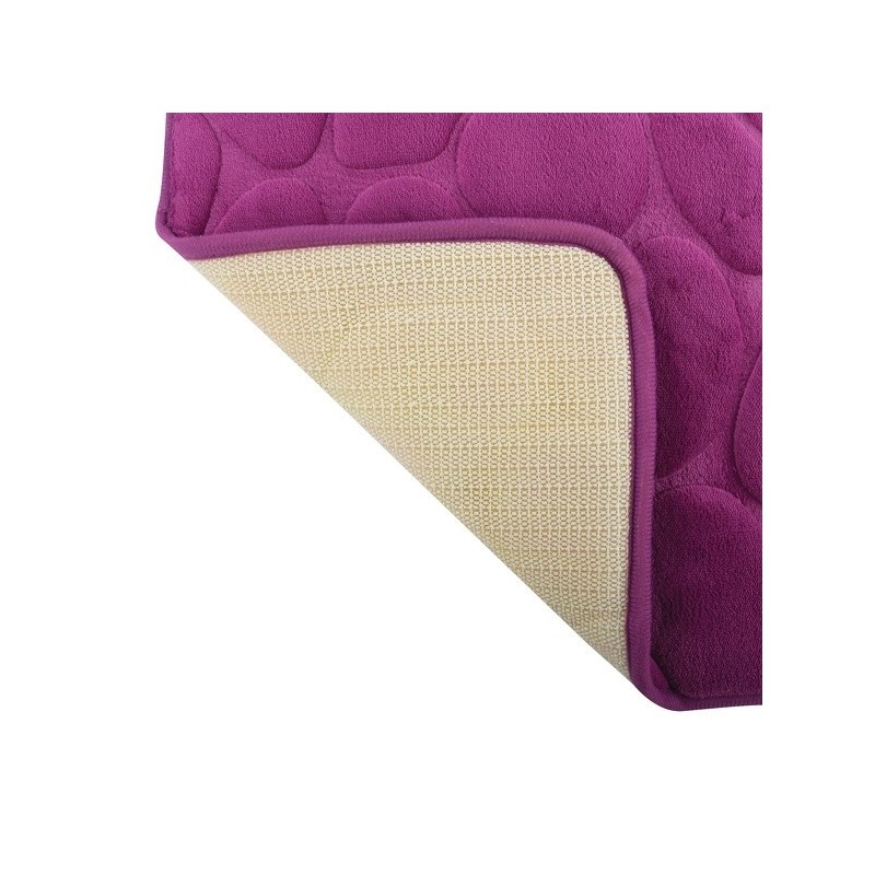 Tapis de bain Microfibre PEBBLE 50x80cm Violet MSV MSV