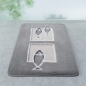 Spirella Bathroom mat ANDROS Polyester 55x65cm Fish Pattern Gray Spirella
