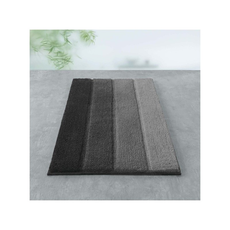 Tapis de bain Polyester FOUR 55x65cm Gris Noir Spirella Spirella