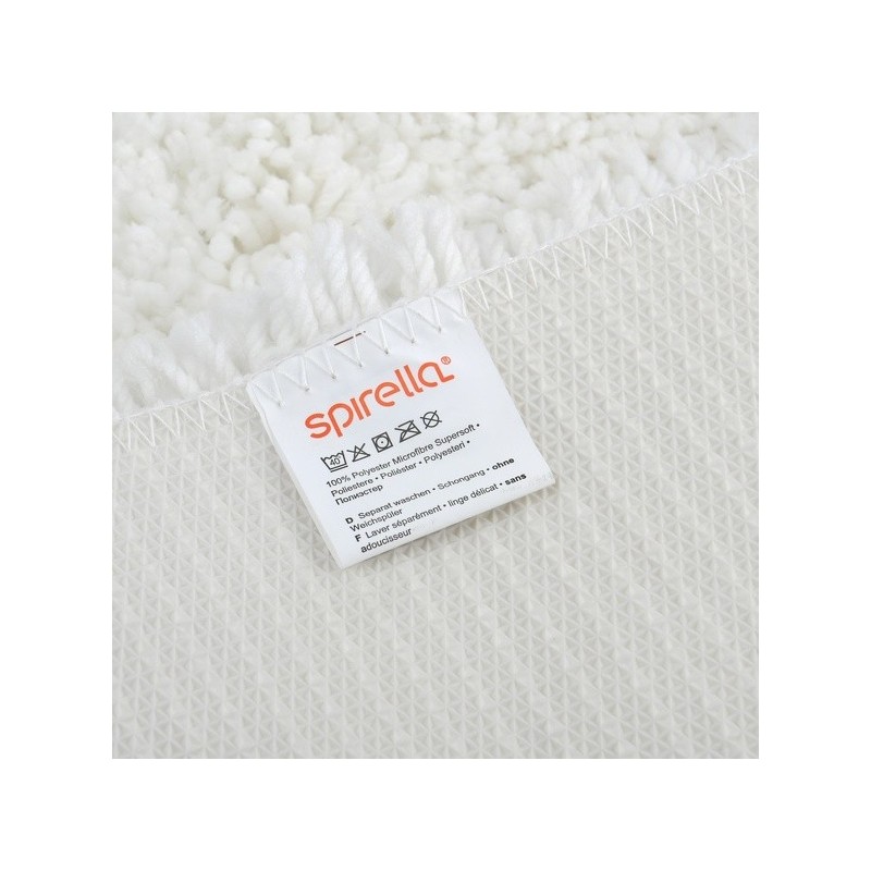 Spirella Badematte Runde Mikrofaser HIGHLAND Ø 110 cm Weiß Spirella