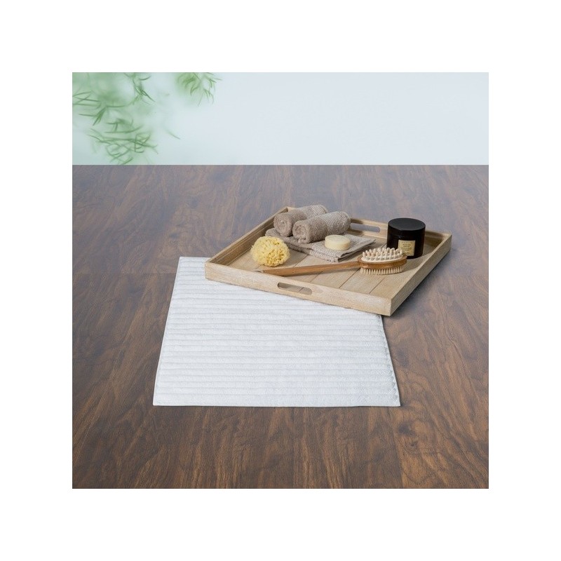 Spirella Badematte TASHI aus Baumwolle 50x75cm Weiß Spirella