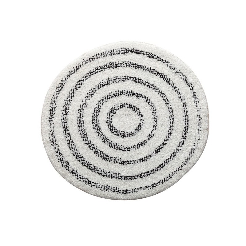 Spirella Tappetino da bagno SATURN cotone 60x60 cm bianco e nero Spirella