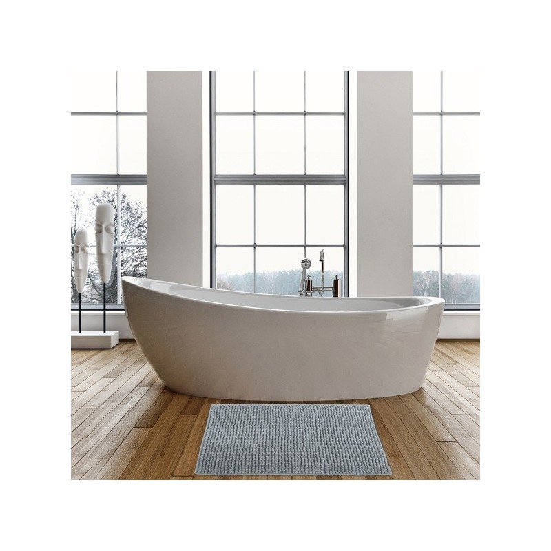 Tapis de bain Microfibre CHENILLE 40X60cm Gris clair MSV MSV