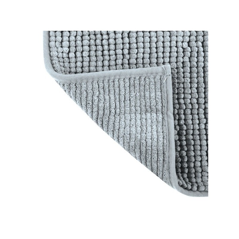 Tapis de bain Microfibre CHENILLE 60x90cm Gris clair MSV MSV
