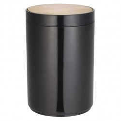 MSV Cubo de basura basculante Polipropileno y Bambú OSLO 5L Negro MSV