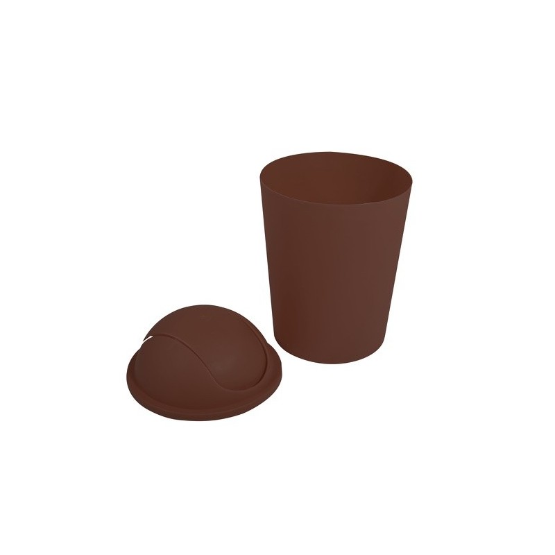 Poubelle à bascule PP AKO 5,5L Marron Chocolat MSV MSV