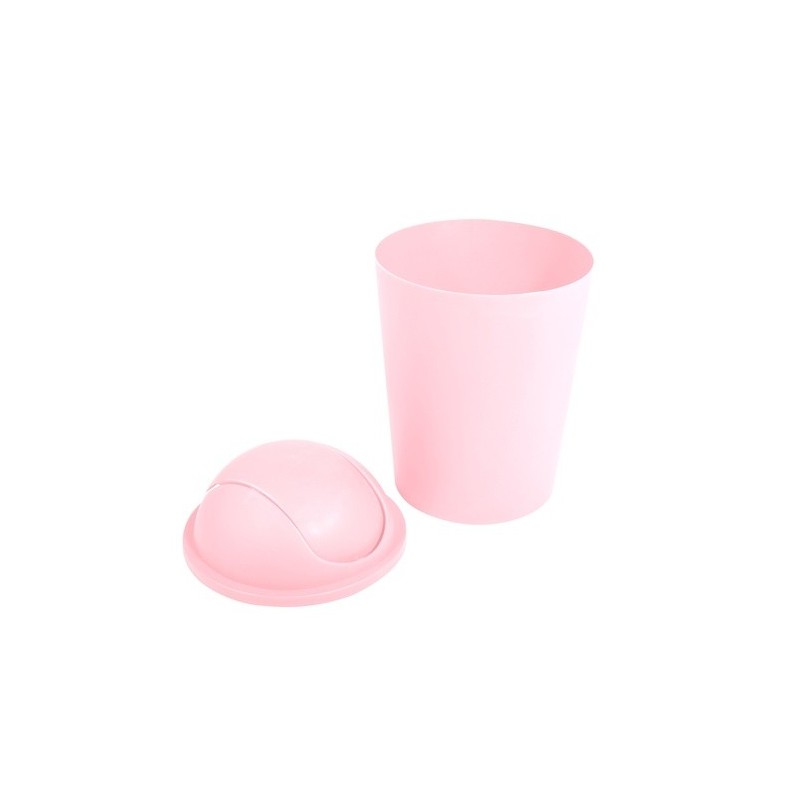 MSV Cubo de basura basculante Polipropileno AKO 5,5L Rosa Pálido MSV