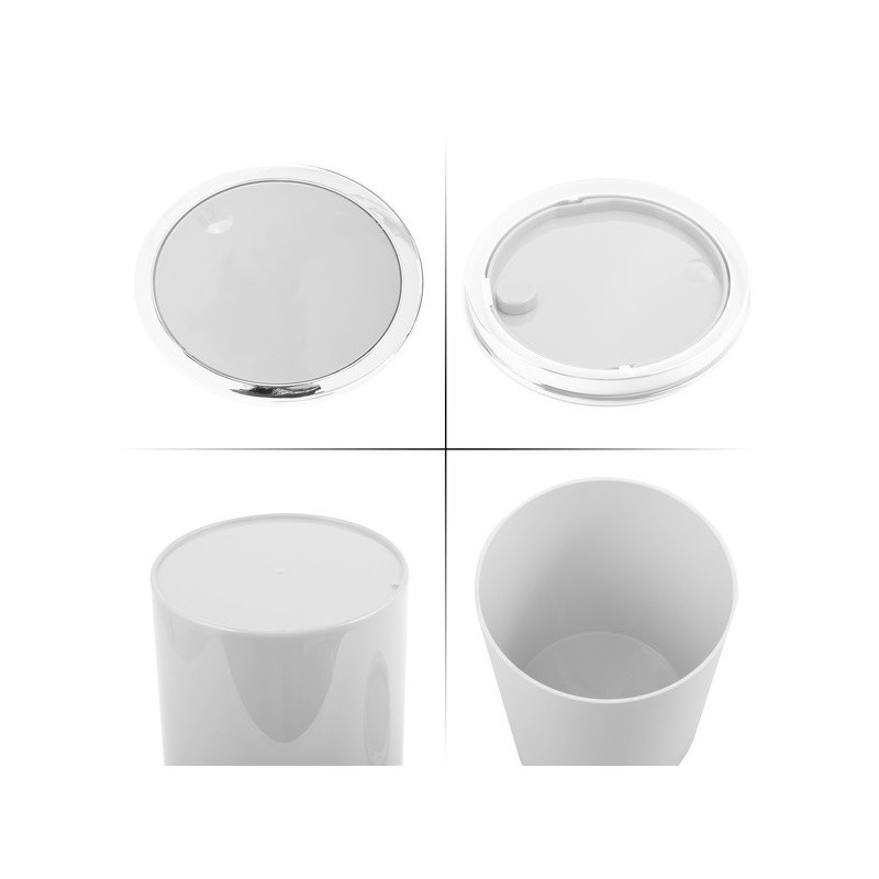 MSV Pattumiera da bagno manuale PP KAMAKA 6L Bianco MSV