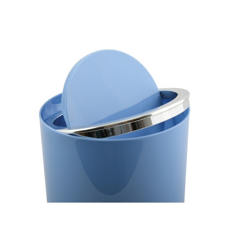 MSV Cubo de basura basculante Polipropileno KAMAKA 6L Azul Pálido MSV