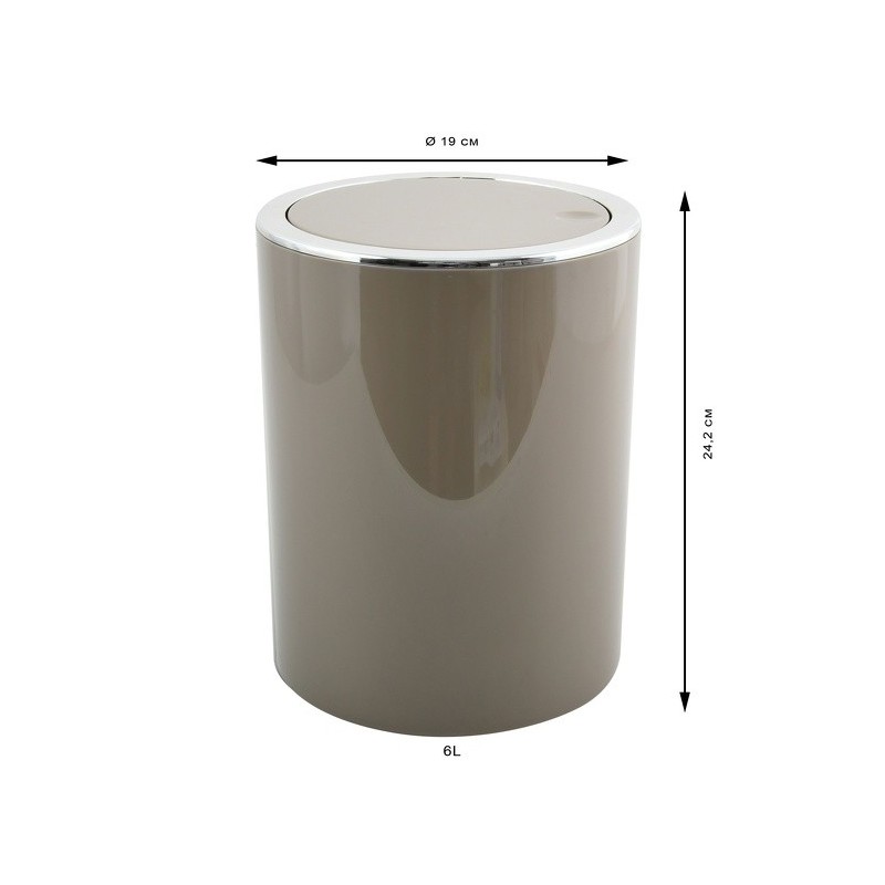 MSV Cubo de basura basculante KAMAKA 6L Topo MSV
