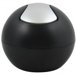 Spirella Cubo de basura basculante PS BOWL Mate 1L Negro Spirella