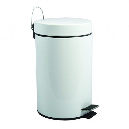 MSV Pattumiera a Pedale Acciaio 12L Bianco MSV