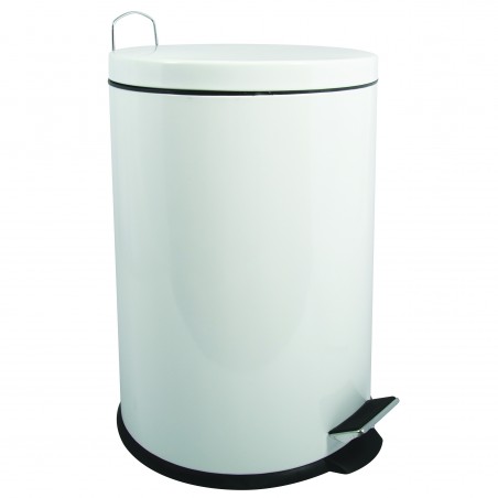 MSV Cubo de pedal Acero 20L Blanco MSV
