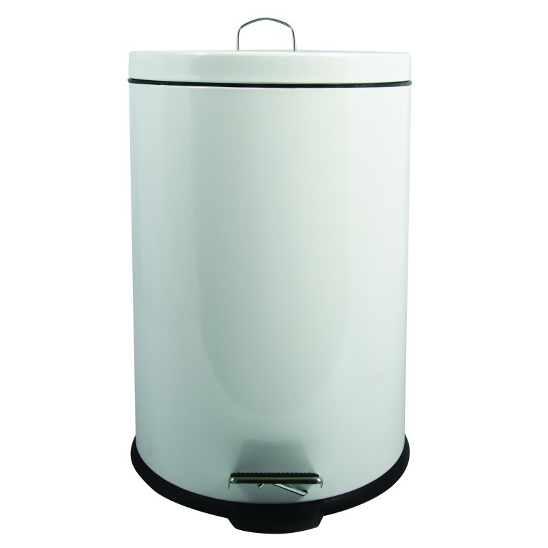 MSV Cubo de pedal Acero 20L Blanco MSV