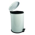 MSV Cubo de pedal Acero 20L Blanco MSV