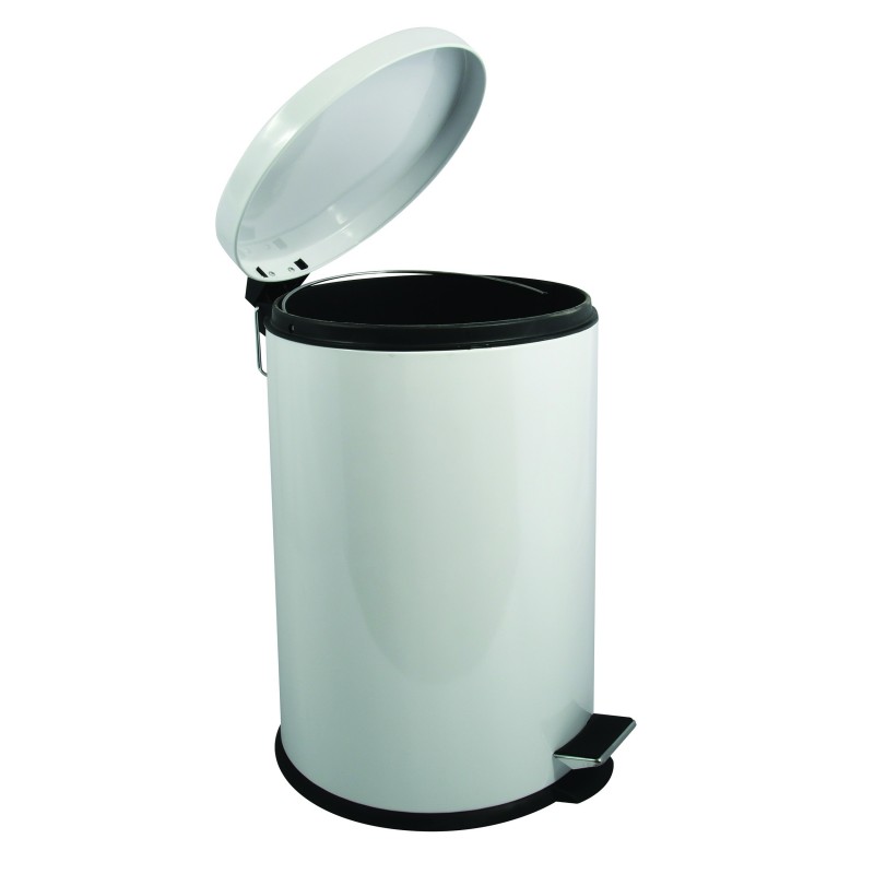 MSV Cubo de pedal Acero 20L Blanco MSV
