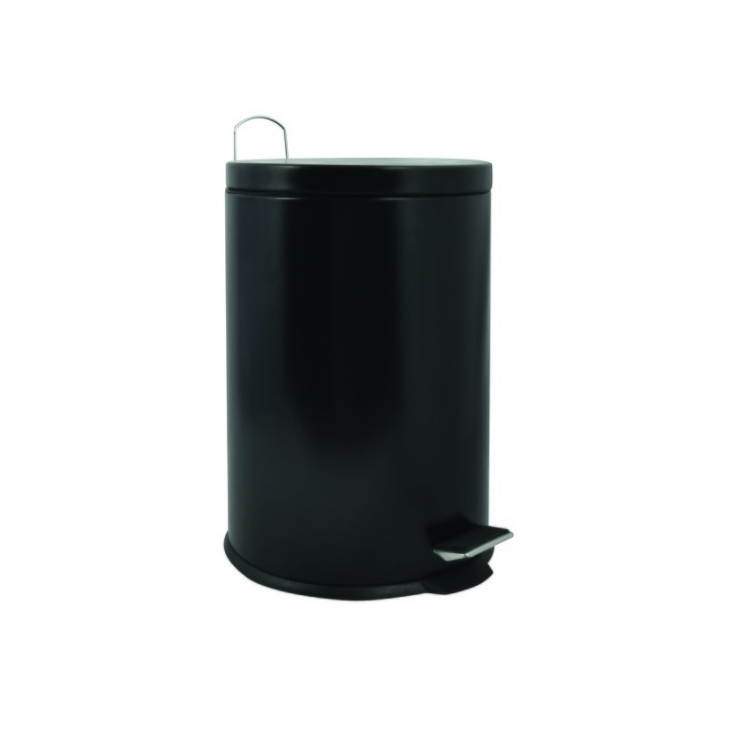 spirella Poubelle à  pédale Acier 20L Noir mat MSV