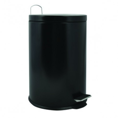 Poubelle à pédale Acier 20L Noir mat MSV MSV