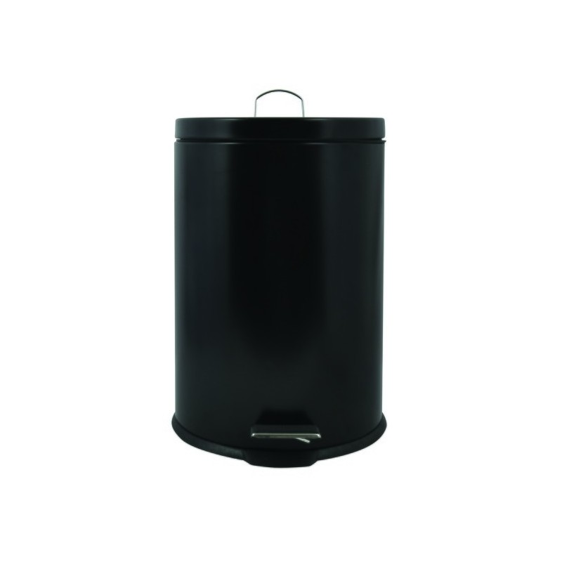 Poubelle à pédale Acier 20L Noir mat MSV MSV